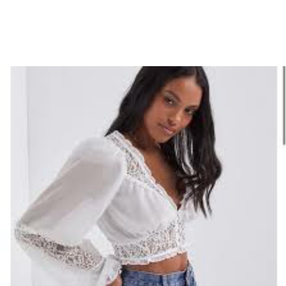 For Love And Lemons White Lace Blouse